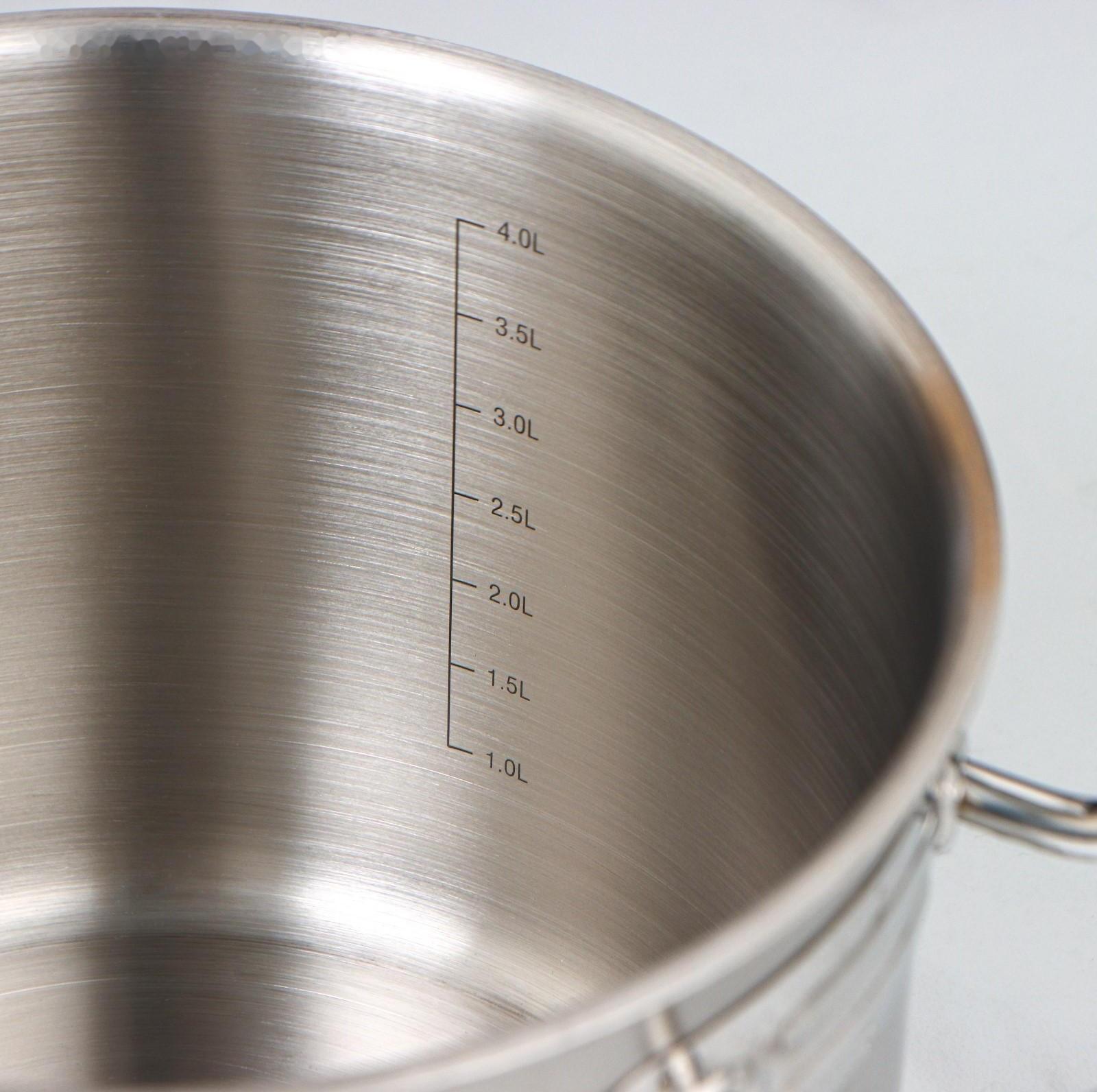 Кастрюля «Общепит», 5 л, d=20 см, h=16 см, металлическая крышка, с теплораспределительным слоем