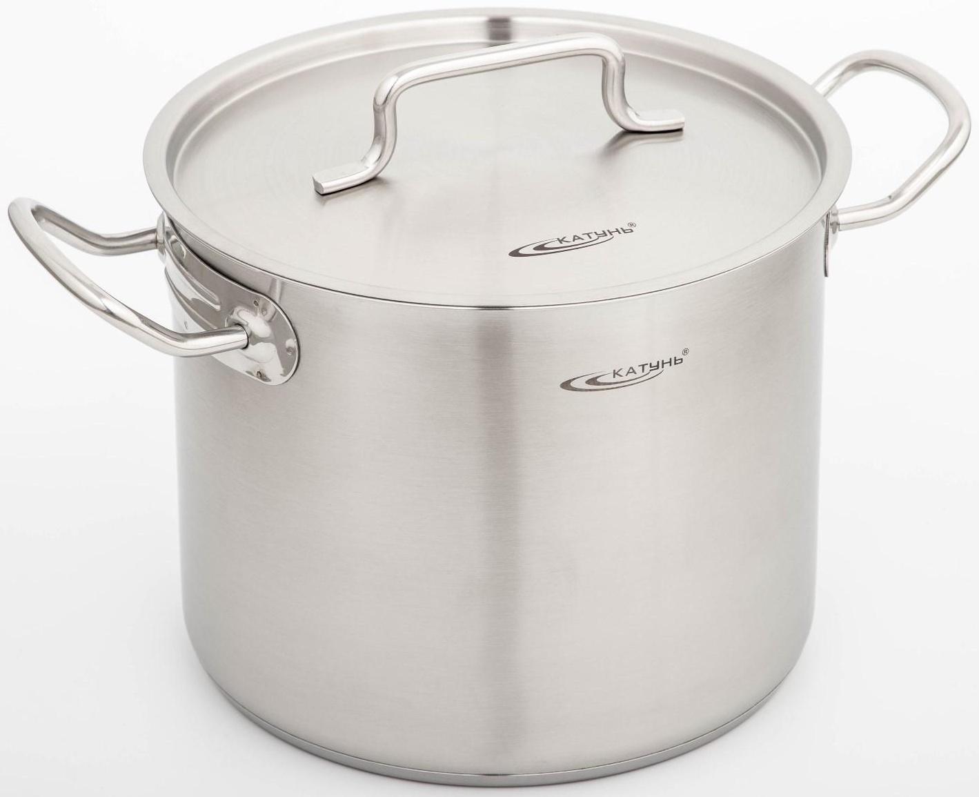 Кастрюля «Общепит», 7 л, d=22 см, h=18 см, металлическая крышка, с теплораспределительным слоем