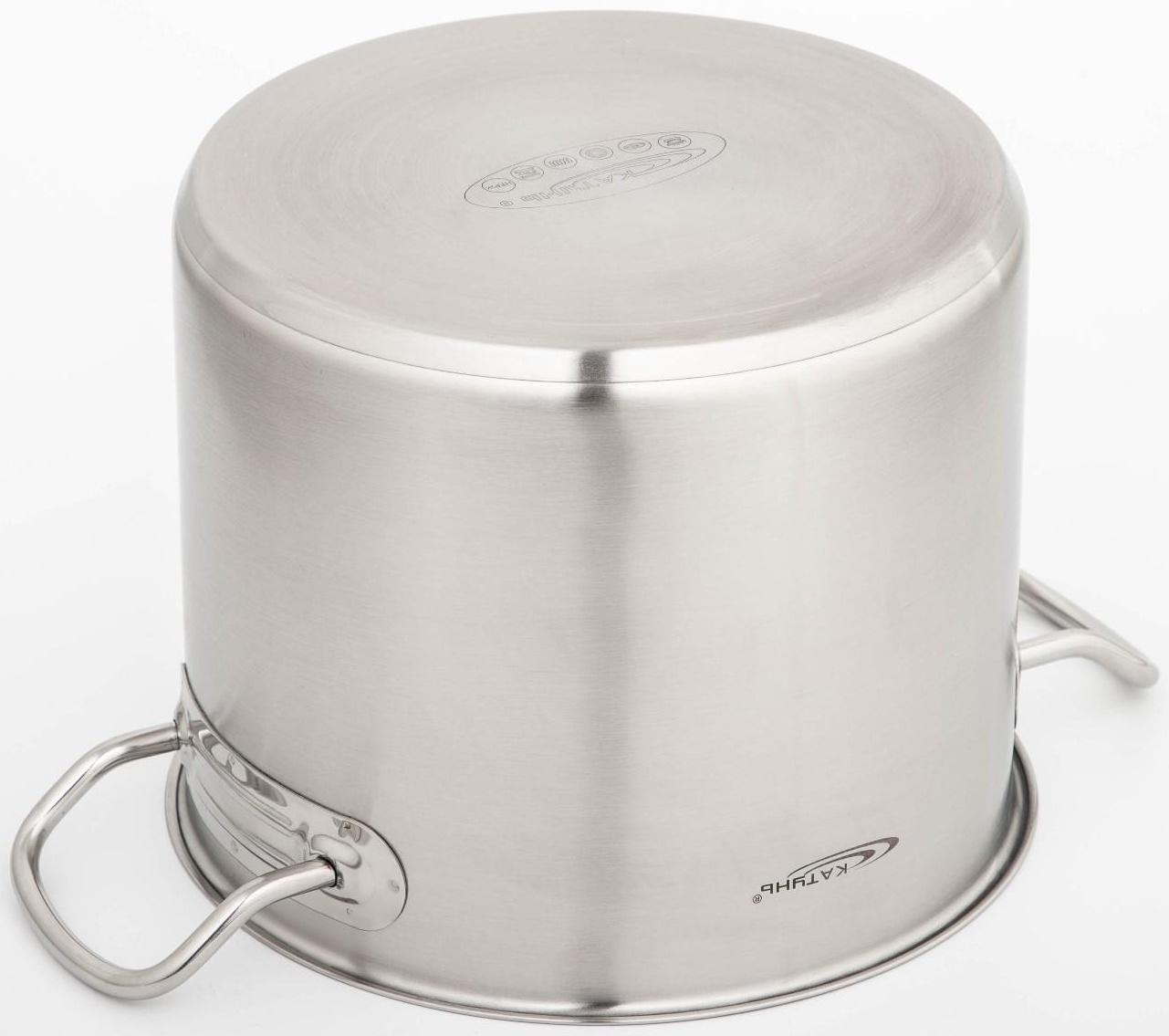 Кастрюля «Общепит», 7 л, d=22 см, h=18 см, металлическая крышка, с теплораспределительным слоем