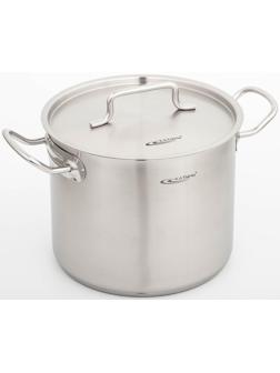 Кастрюля «Общепит», 7 л, d=22 см, h=18 см, металлическая крышка, с теплораспределительным слоем