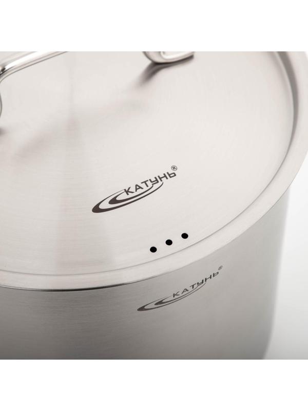 Кастрюля «Общепит», 7 л, d=22 см, h=18 см, металлическая крышка, с теплораспределительным слоем