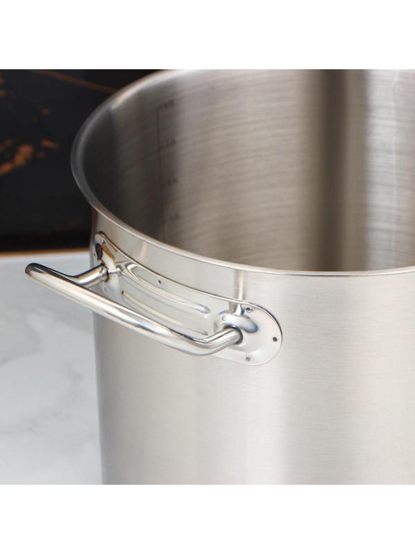 Кастрюля «Общепит», 9 л, d=24 см, h=20 см, металлическая крышка, с теплораспределительным слоем