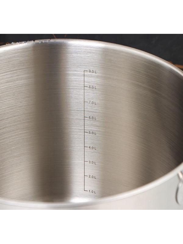 Кастрюля «Общепит», 11 л, d=26 см, h=21 см, металлическая крышка, с теплораспределительным слоем