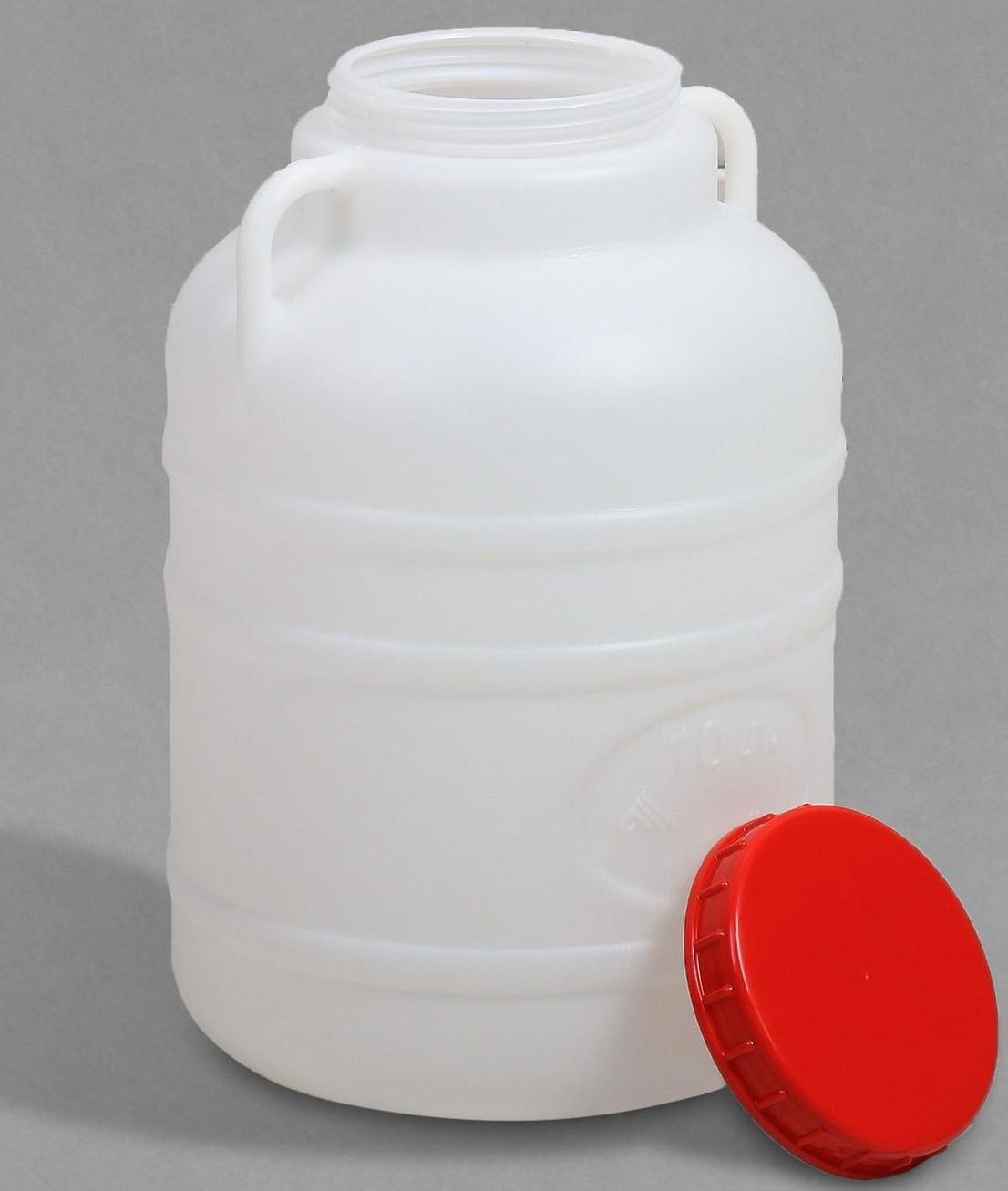 Фляга-бочка пищевая, 10 л, белая