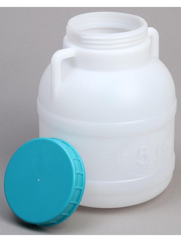 Фляга-бочка пищевая, 5 л, белая