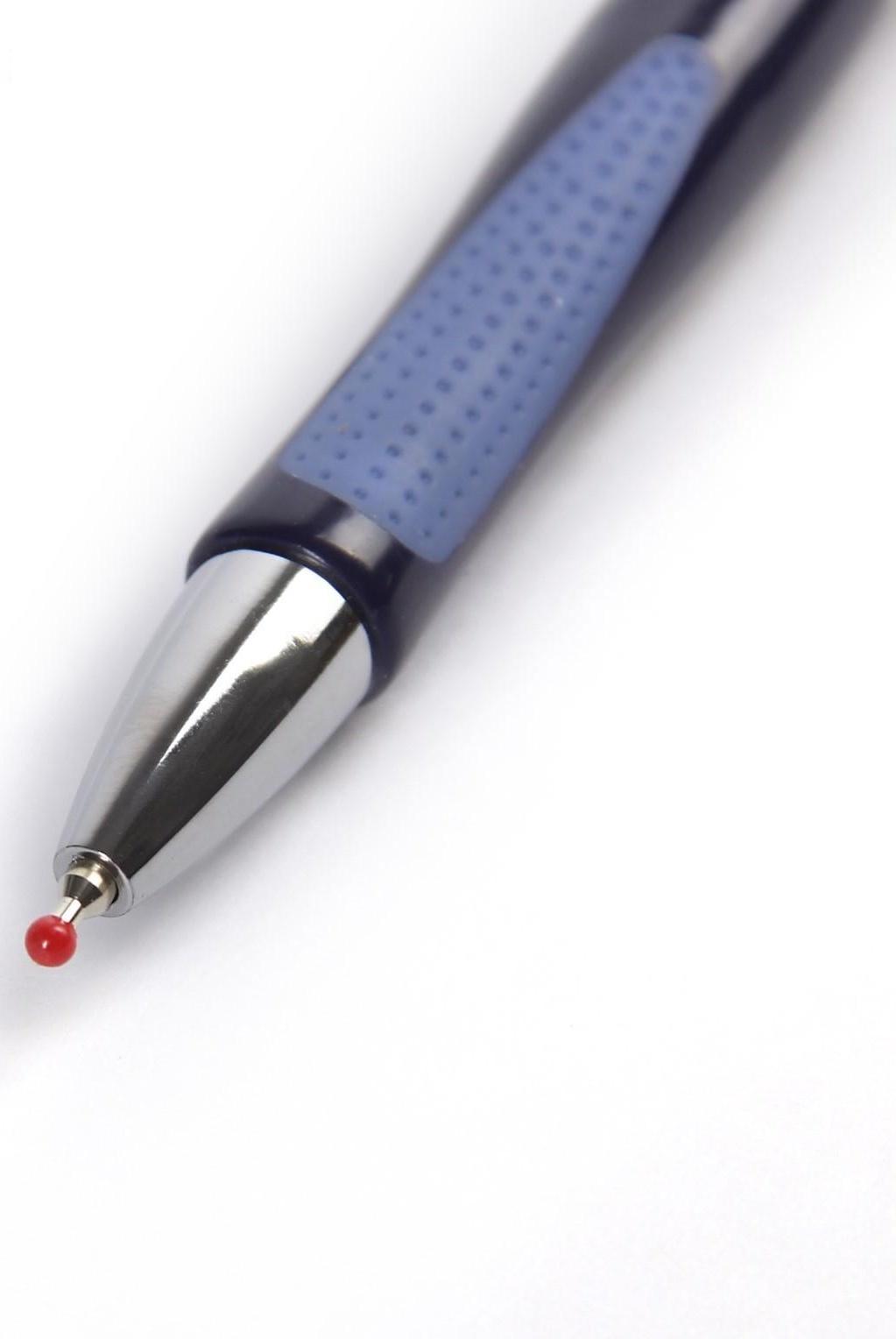 Ручка шариковая, автоматическая Vinson 0.5 мм, с резиновым держателем, стержень масляный синий, МИКС