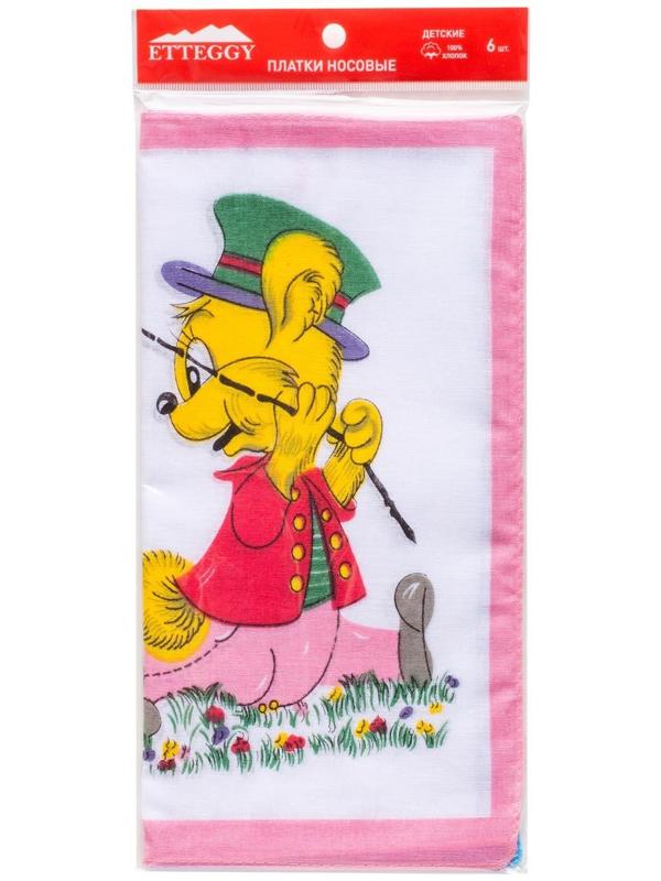 Набор детских носовых платков Etteggy, 6шт, ситец