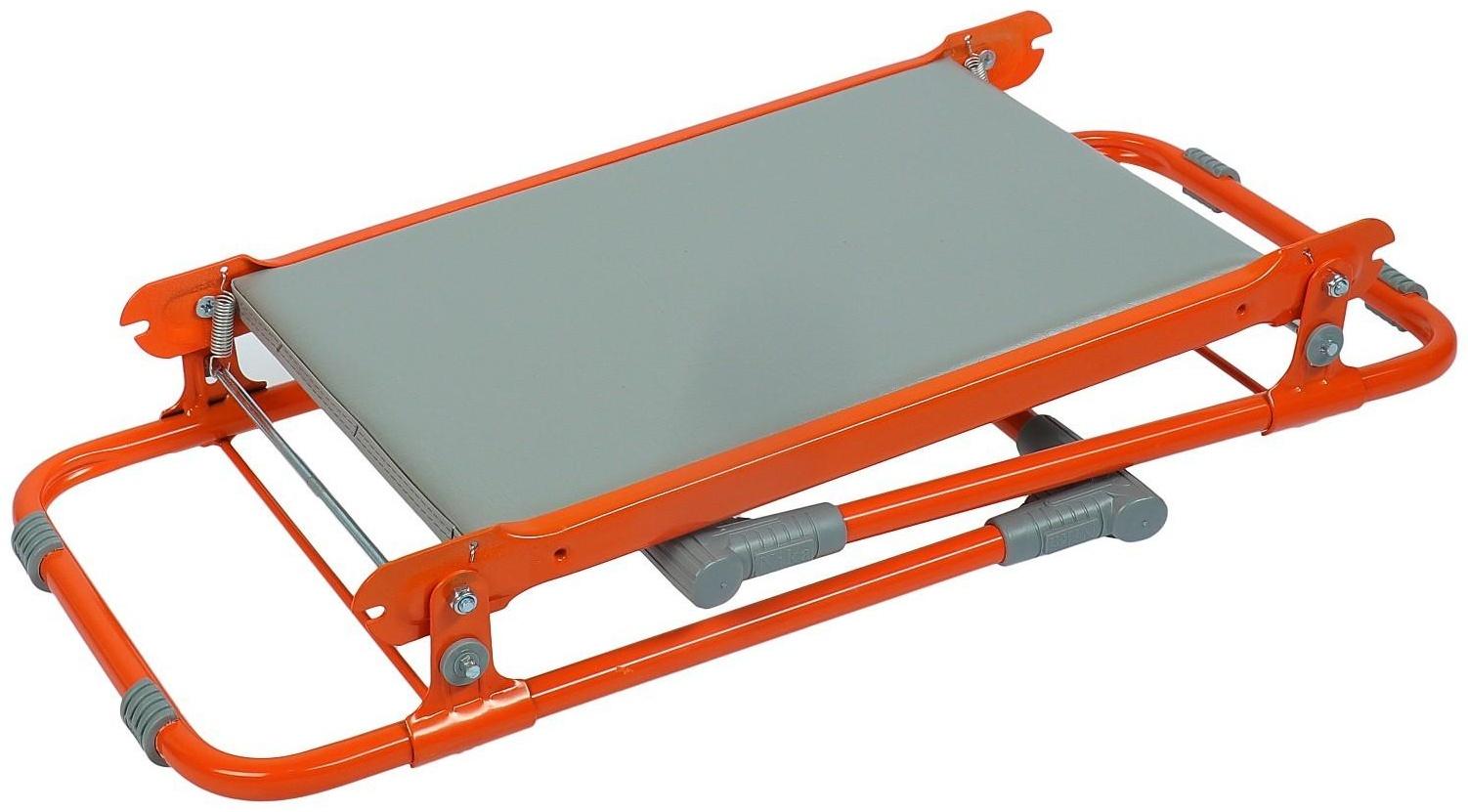 Скамейка-перевёртыш садовая складная 56х30х42,5 см, оранжевая, максимальная нагрузка 100 кг
