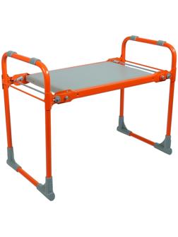 Скамейка-перевёртыш садовая складная 56х30х42,5 см, оранжевая, максимальная нагрузка 100 кг