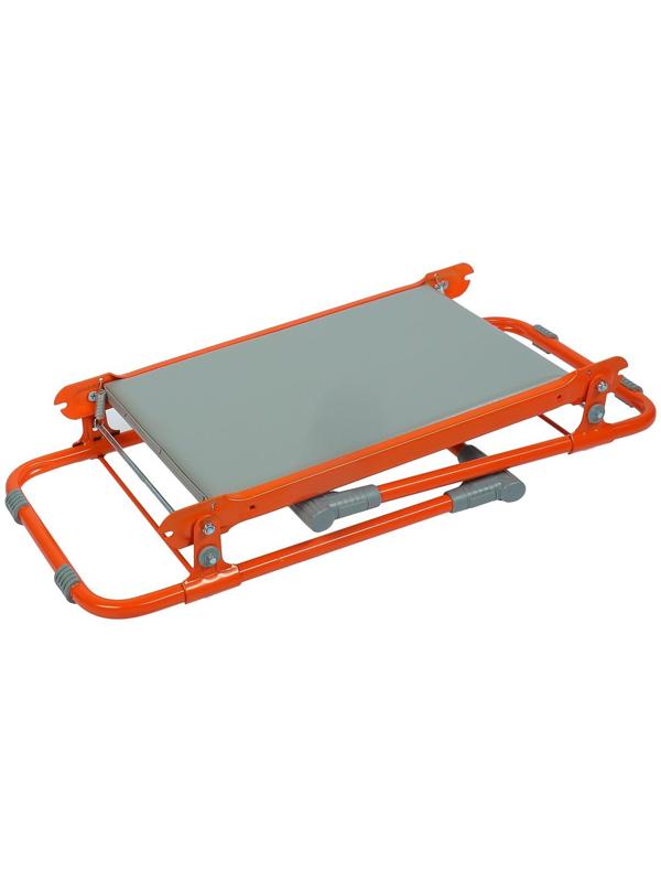 Скамейка-перевёртыш садовая складная 56х30х42,5 см, оранжевая, максимальная нагрузка 100 кг