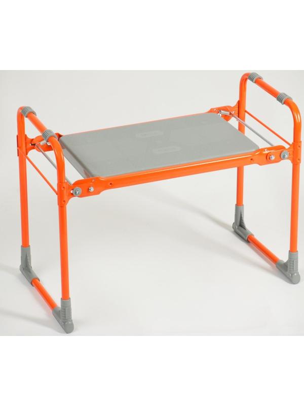 Скамейка-перевёртыш садовая складная 56х30х42,5 см, оранжевая, максимальная нагрузка 100 кг