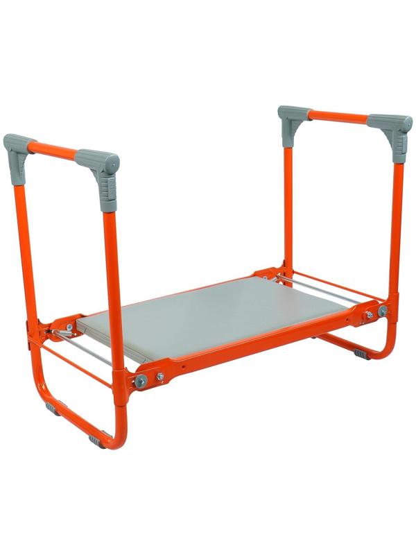 Скамейка-перевёртыш садовая складная 56х30х42,5 см, оранжевая, максимальная нагрузка 100 кг