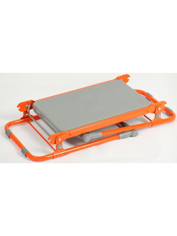 Скамейка-перевёртыш садовая складная 56х30х42,5 см, оранжевая, максимальная нагрузка 100 кг