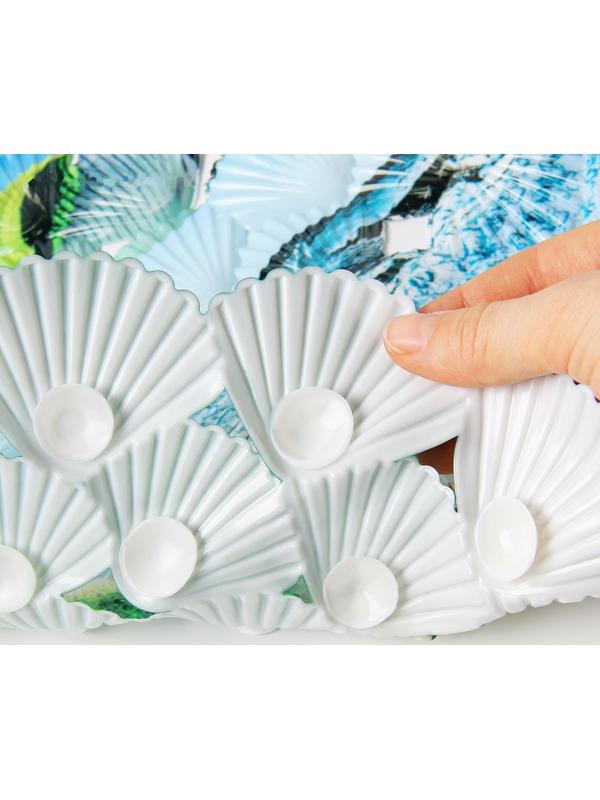 SPA-коврик для ванны на присосках Доляна «Ракушки пляж», 38×68 см