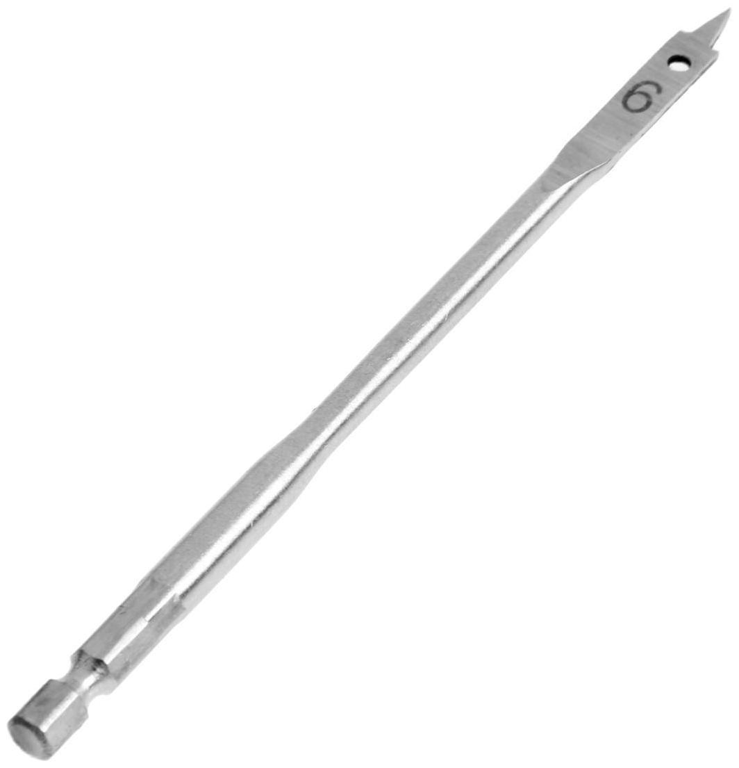 Сверло по дереву перовое ТУНДРА, шестигранный хвостовик, 6 х 152 мм