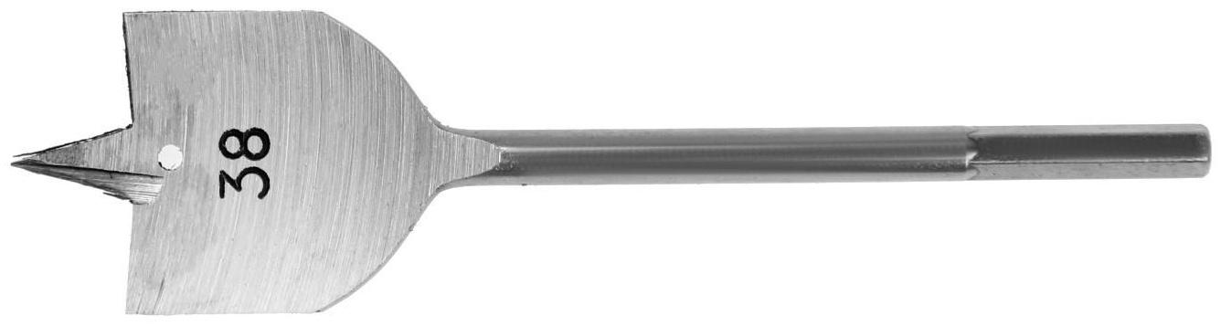 Сверло по дереву перовое ЛОМ, шестигранный хвостовик, 38 х 152 мм