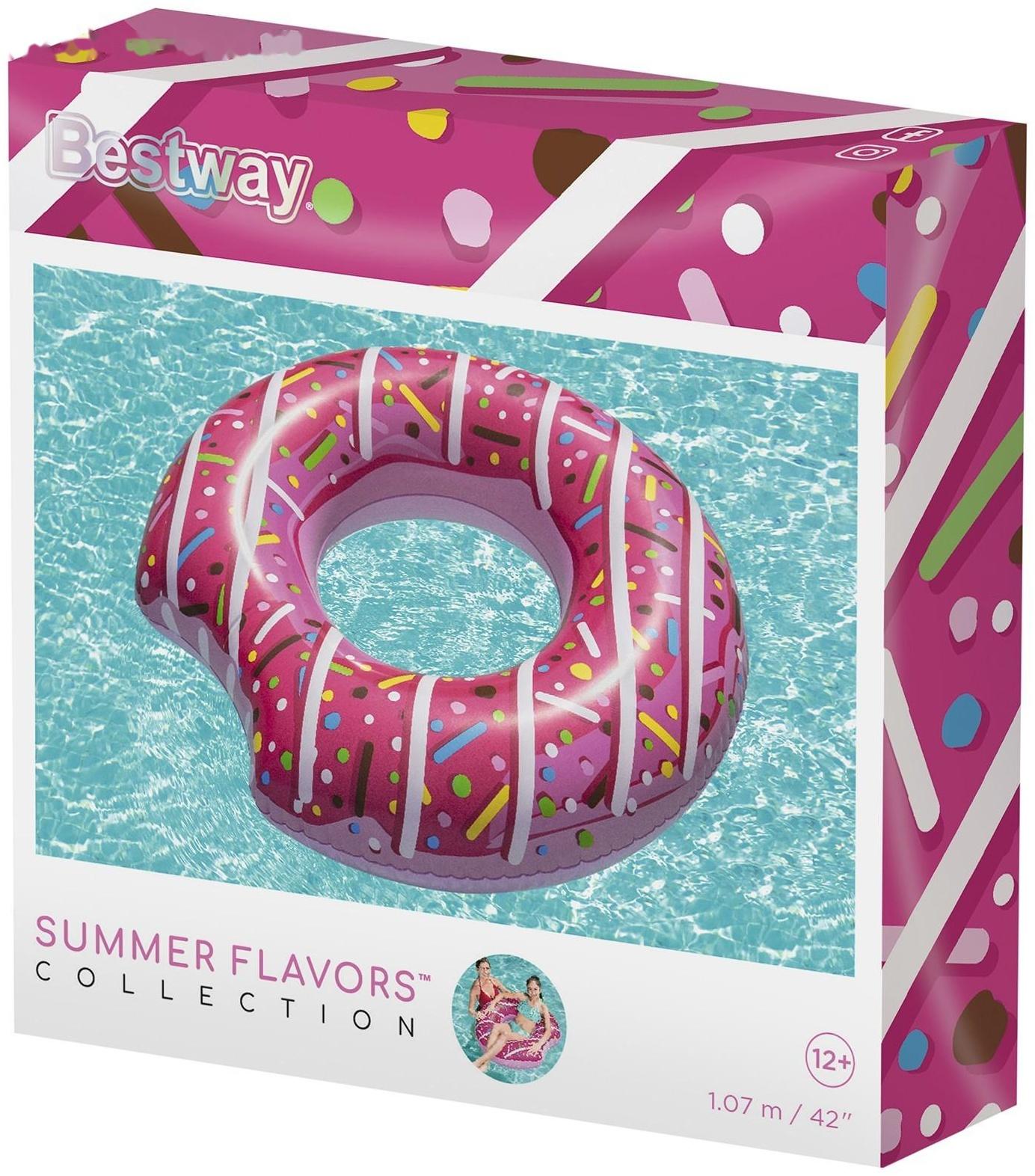 Круг для плавания «Пончик», d=107 см, от 12 лет, цвета МИКС, 36118 Bestway