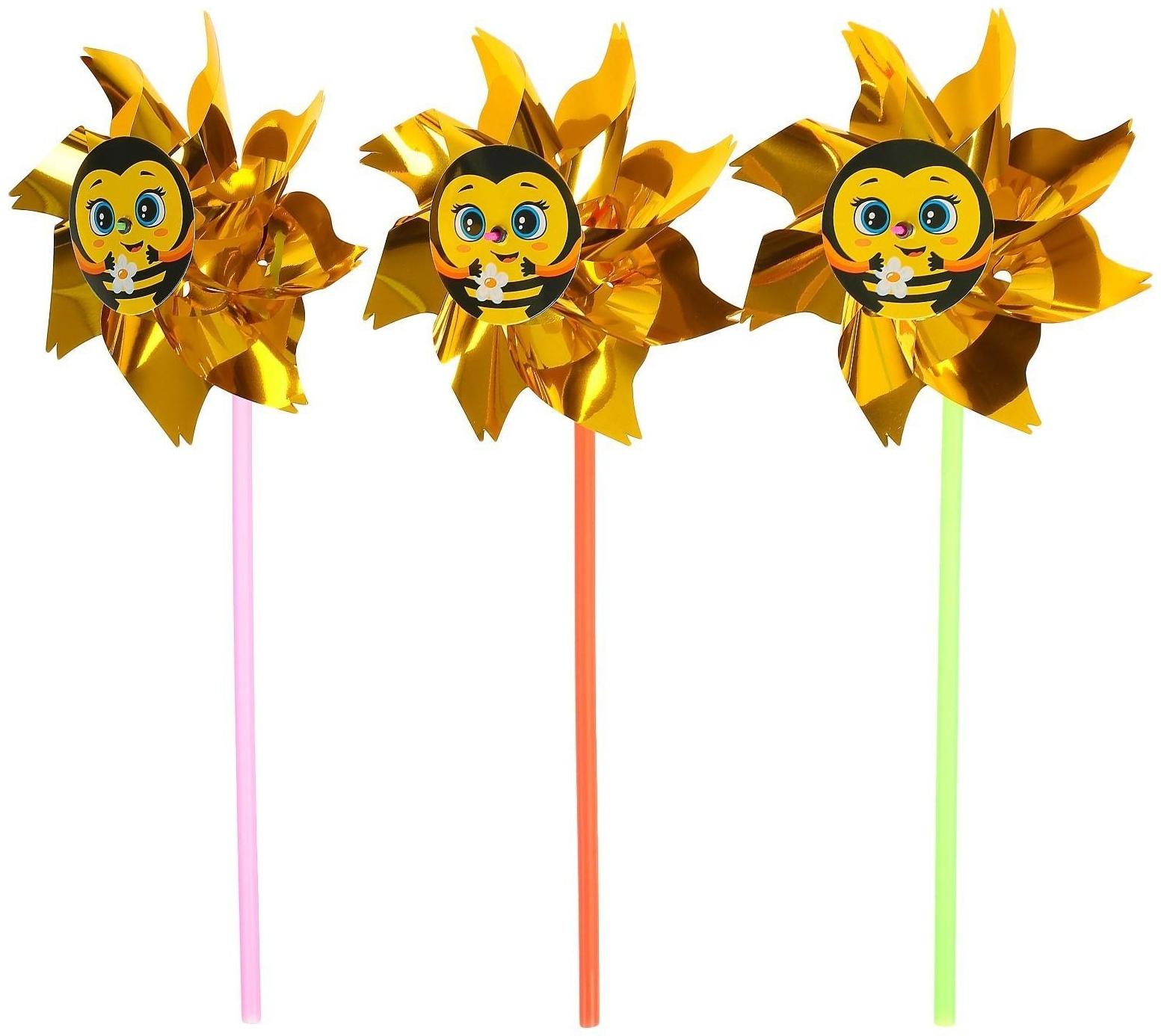 Ветерок с фольгой «Пчёлка», 36 см