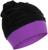 Шапочка для плавания взрослая, объёмная, лайкра, обхват 54-60 см, цвет чёрный/фиолетовый
