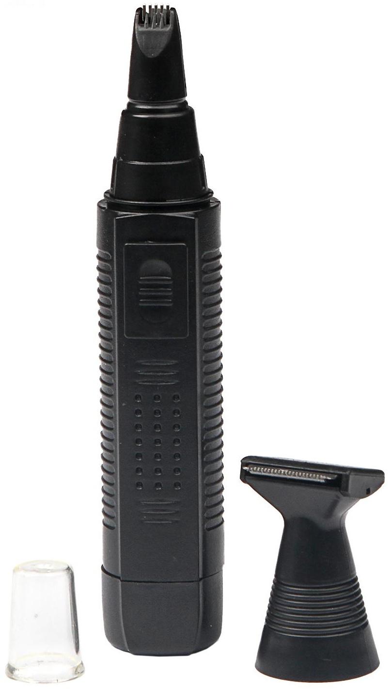 Триммер для волос и бороды Luazon LTRI-13, 2 насадки, 1*АА (не в комплекте), чёрный