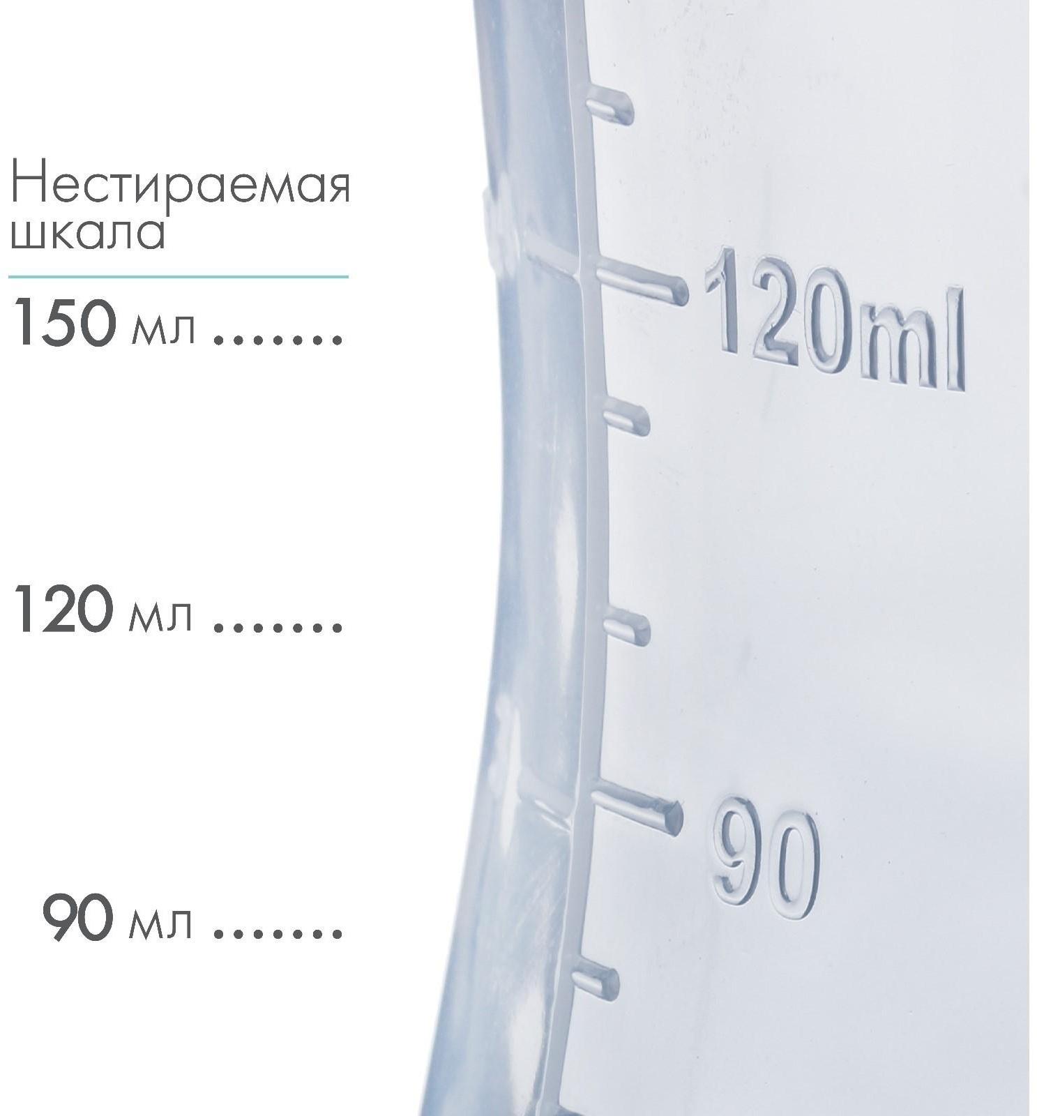 Бутылочка для кормления детская приталенная, с ручками, 150 мл, от 0 мес., цвет красный