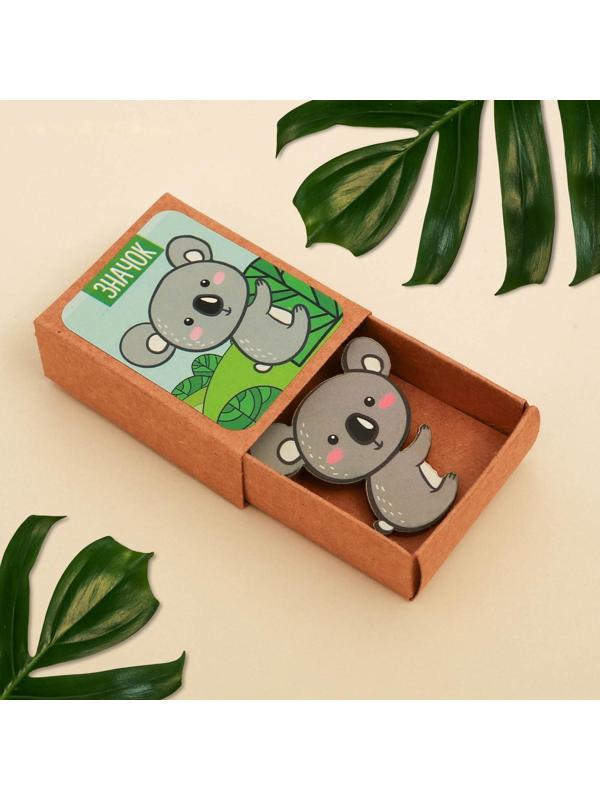 Значок в коробочке «Коала» 5 х 4 см