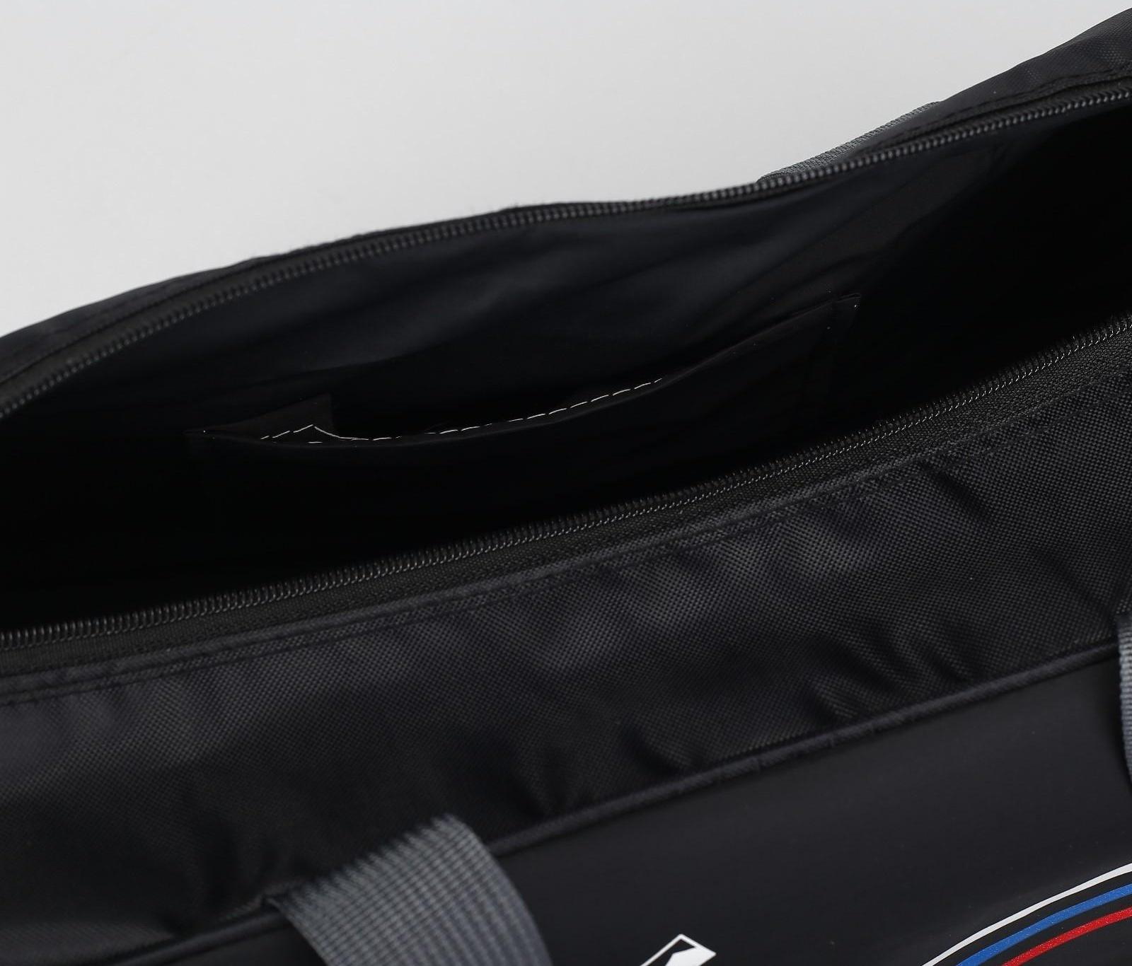 Сумка спортивная на молнии, длинный ремень, цвет чёрный