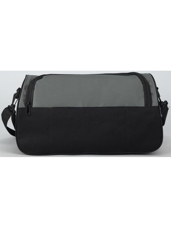 Сумка спортивная на молнии, наружный карман, длинный ремень, цвет чёрный