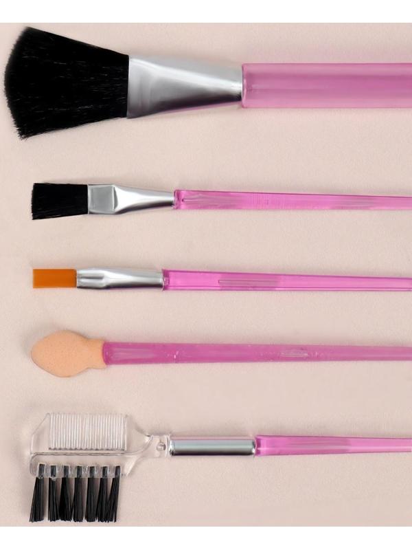 Набор кистей для макияжа, 5 предметов, цвет МИКС