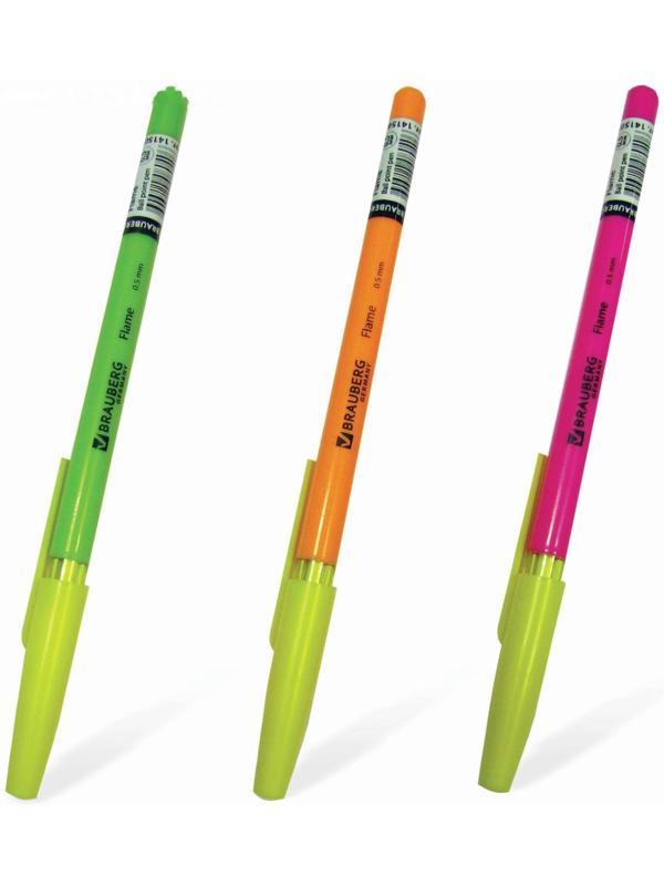 Ручка шариковая 1.0 мм, BRAUBERG Color, чернила синие