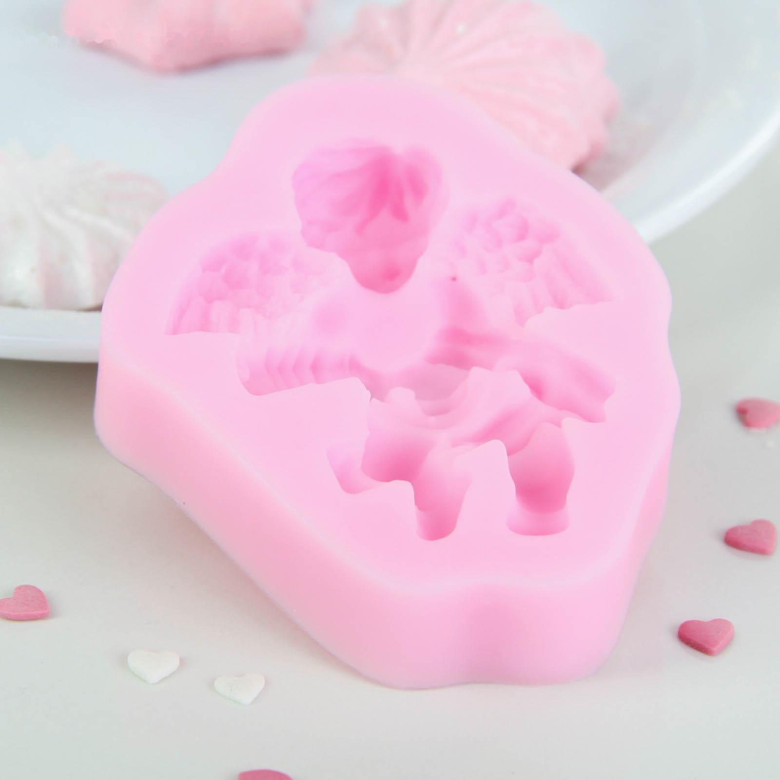 Молд силиконовый «Ангел с гармошкой», 9×7,4×2 см, цвет МИКС