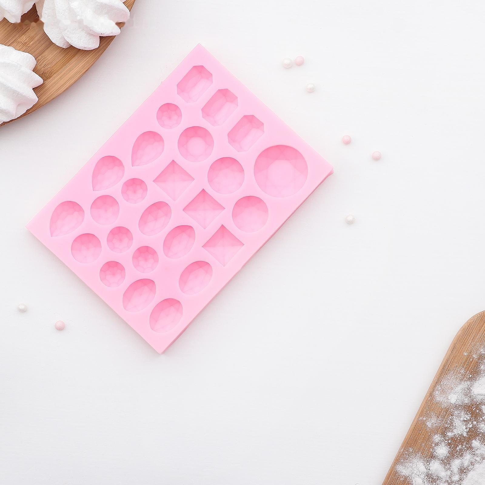 Молд «Драгоценные камни», 13,4×9,8 см, цвет розовый