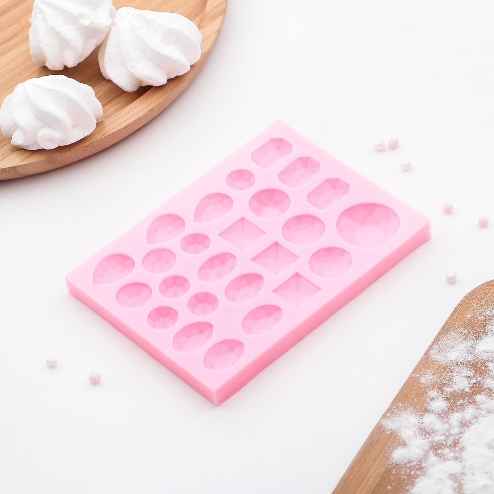 Молд «Драгоценные камни», 13,4×9,8 см, цвет розовый