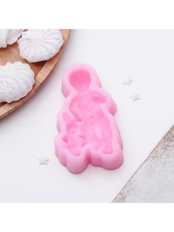 Молд силиконовый «Мальчик и зайчик», 9,1×5,4×2,1 см