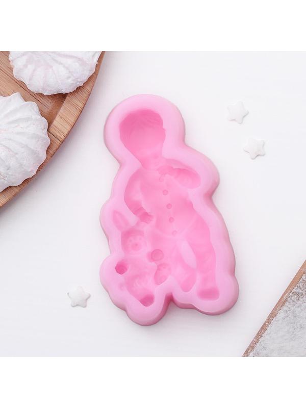 Молд силиконовый «Мальчик и зайчик», 9,1×5,4×2,1 см