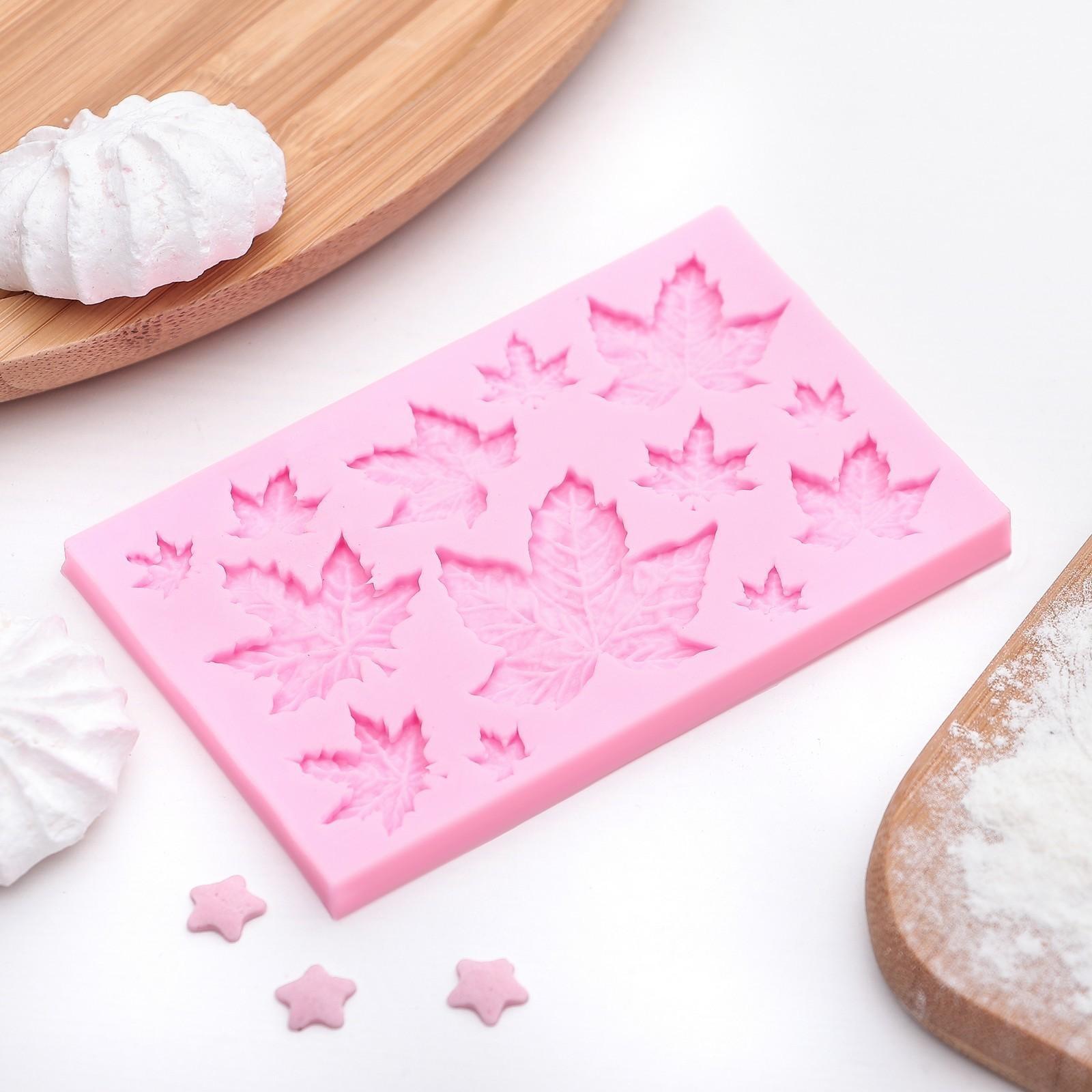 Молд «Листья», 9,5×6,3 см, цвет МИКС