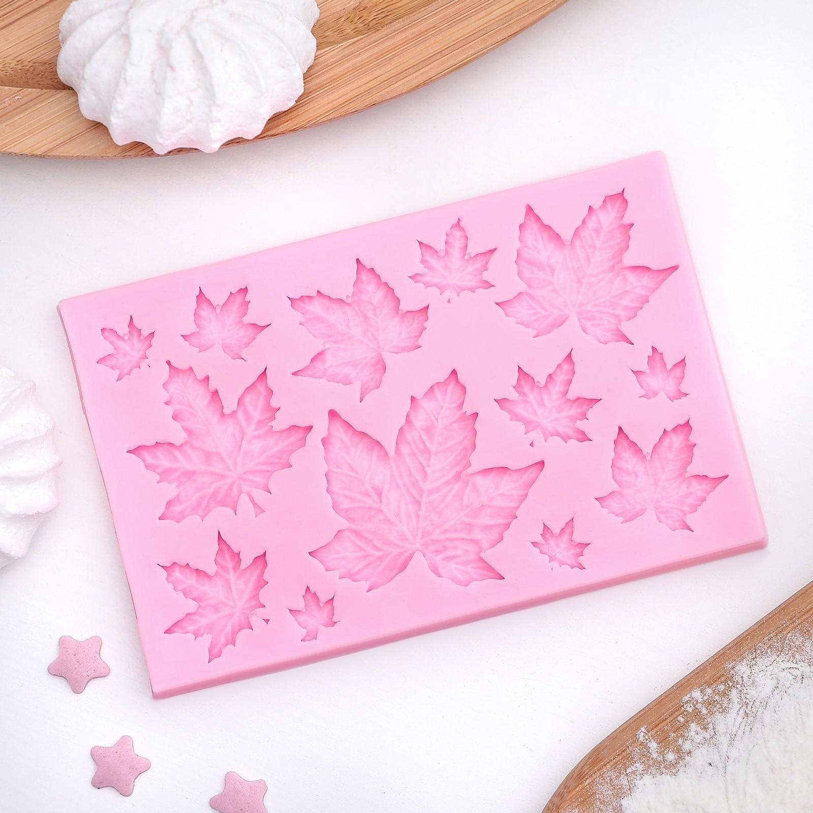 Молд «Листья», 9,5×6,3 см, цвет МИКС