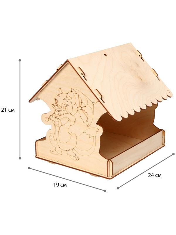Кормушка для птиц «Лисичка с зонтиком», 19 × 24 × 21 см