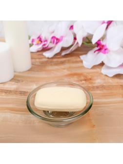 Мыльница стеклянная, 10,7×10,7×4 см, прозрачная