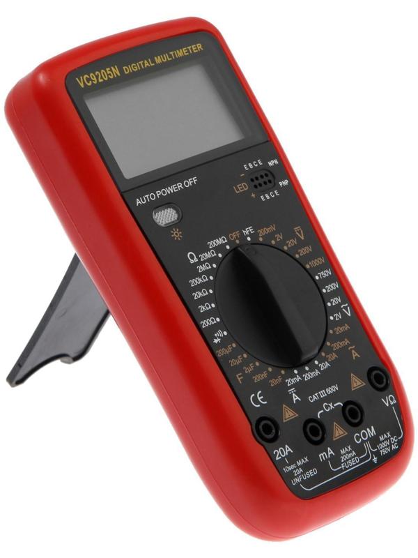 Мультиметр ТУНДРА, VC9205N, ACV/DCV, ACA/DCA, 200-200MΩ, 20nF-200mF, прозвон