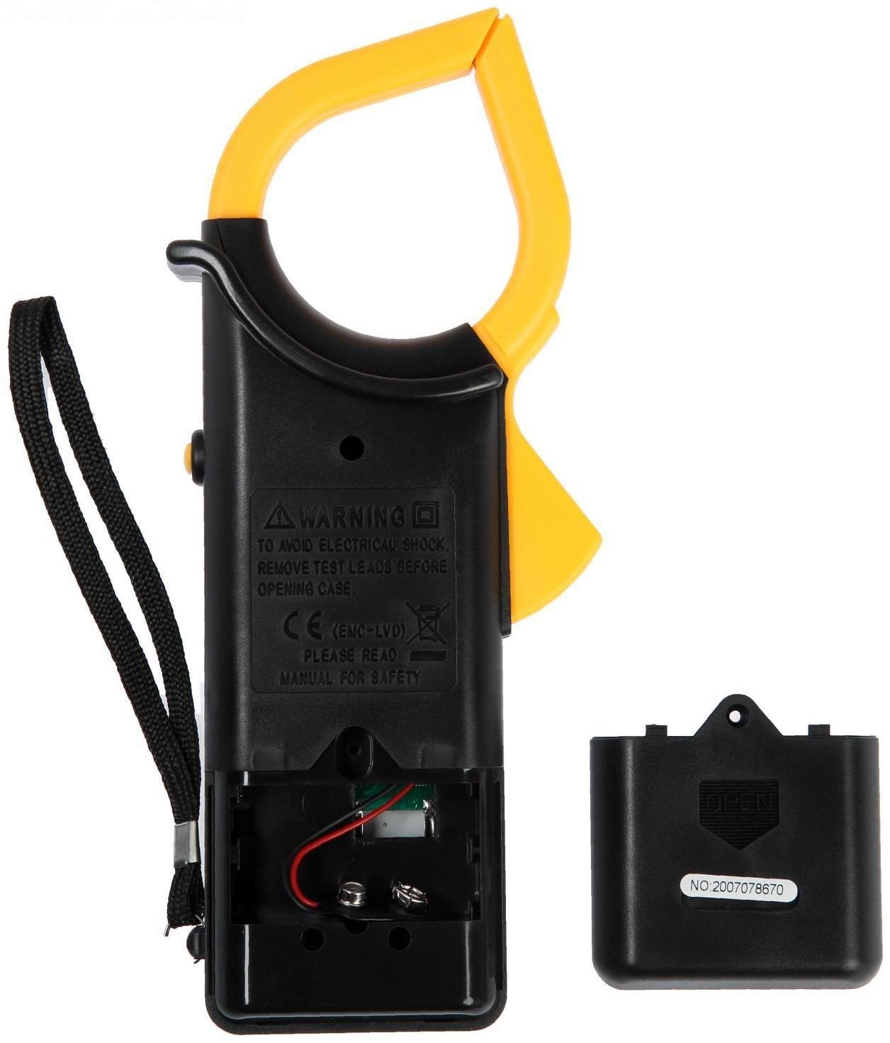 Токовые клещи ТУНДРА, DT-266, ACV/DCV, ACA, 200-20KΩ, изоляции 20-2000MΩ, прозвон