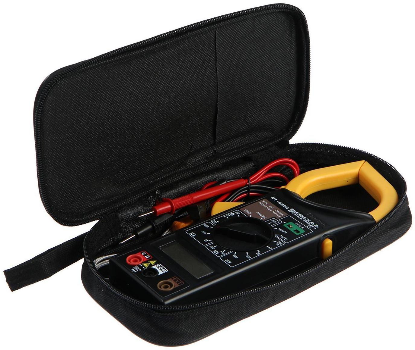 Токовые клещи ТУНДРА, 266C, ACV/DCV, ACA, 200-2МΩ, изоляции 20-2000MΩ, 0-750°C