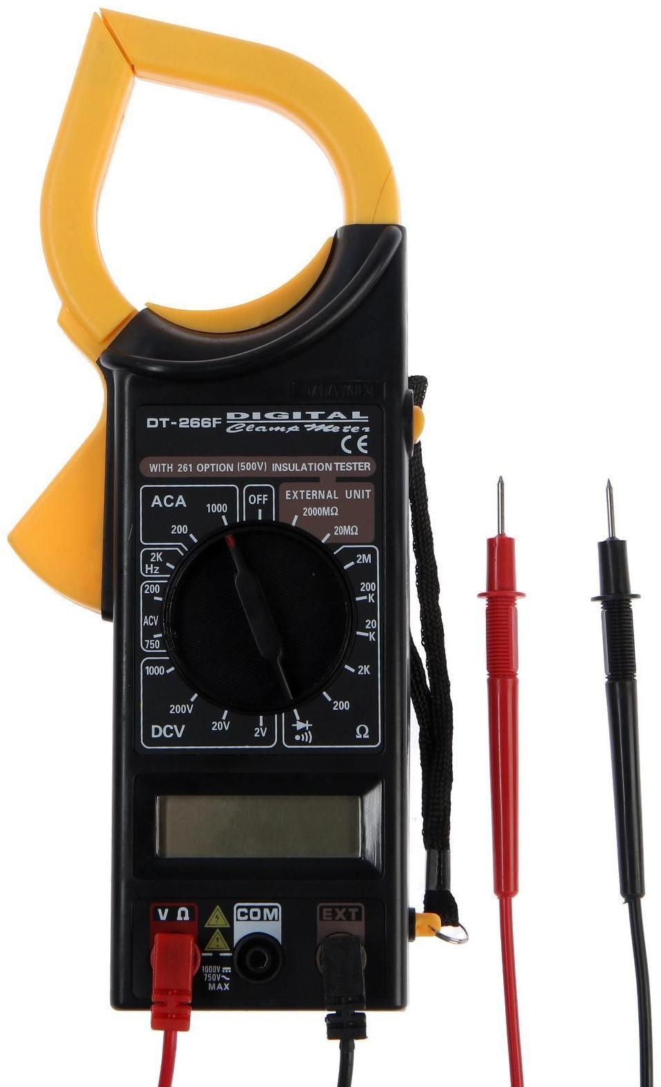 Токовые клещи ТУНДРА, 266F, ACV/DCV, ACA, 200-2МΩ, изоляции 20-2000MΩ, прозвон