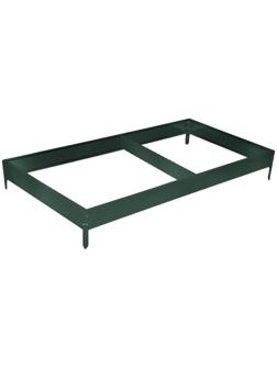 Грядка оцинкованная, 390 × 100 × 15 см, цвет зелёный мох, Greengo