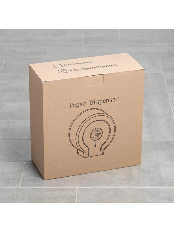 Диспенсер туалетной бумаги, 28×27,5×12 см, втулка 6,5 см, пластик, цвет чёрный