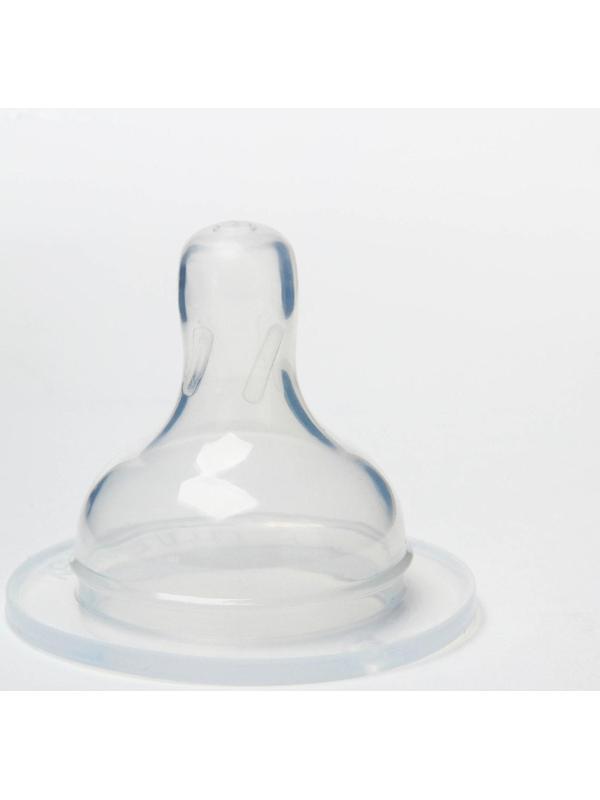 Соска силиконовая на бутылочку, широкое горло, от 6 мес., быстрый поток