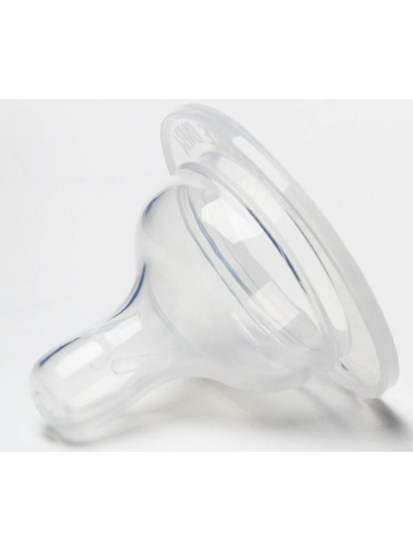Соска силиконовая на бутылочку, широкое горло, от 6 мес., быстрый поток