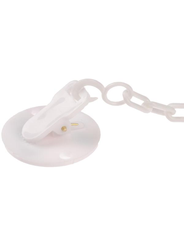 Держатель для пустышки «Я люблю папу», на цепочке цвет белый