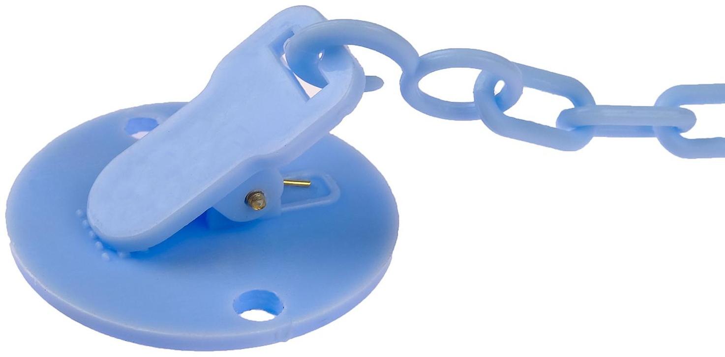 Держатель для пустышки «Джентльмен», на цепочке, цвет голубой