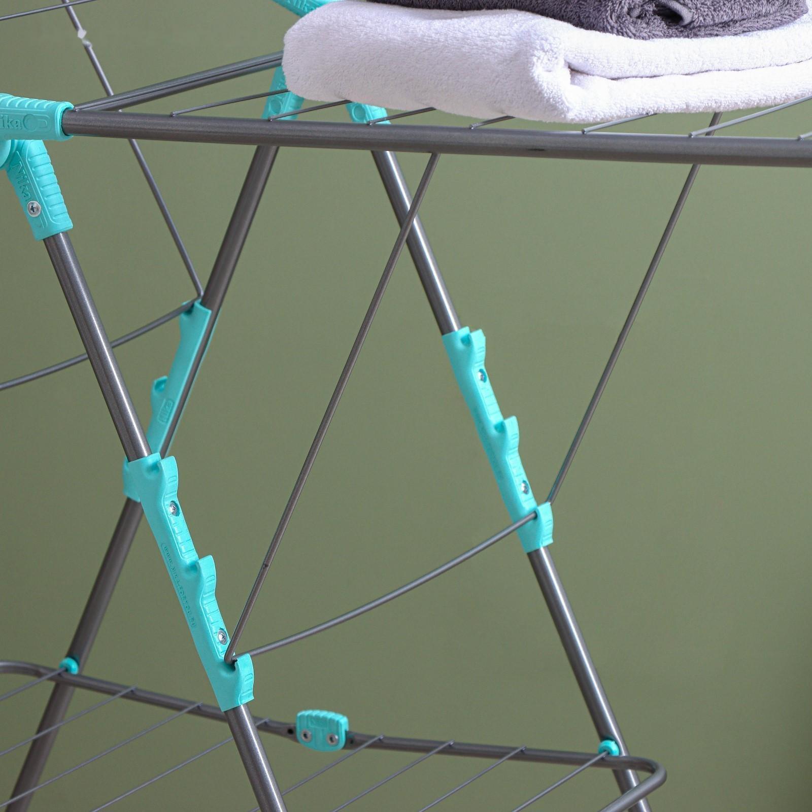 Сушилка для белья двухуровневая, 18 м, цвет серебряный